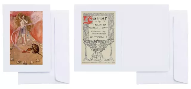 Willy Pogany - "Faust" (1908): 31 Greeting Cards with tipped-on prints