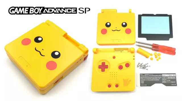 Full Kit remplacement coque Pokemon Pikachu GBA GameBoy Advance SP Case Shell