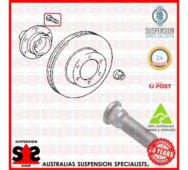 WHEEL STUD SUIT TOYOTA Land Cruiser Prado 4.0 V6 VVTi (GRJ150) LAND