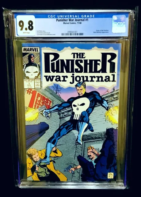 1988 The PUNISHER War Journal #1 CGC 9.8 * Origin & Matt Murdock App. * JIM LEE