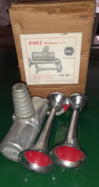 Micro Tromba Poli Per Vespa Faro Basso Lambretta Italy NUOVO !! VINTAGE ORIGINAL