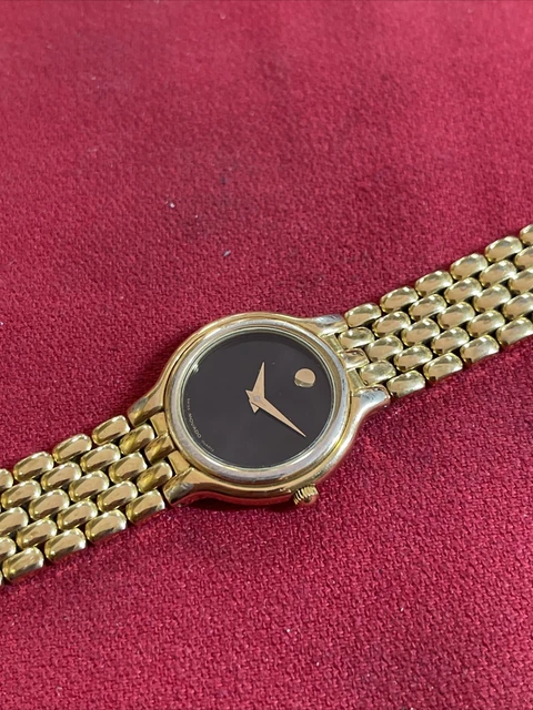 Ladies Movado museum 87-A1-817 gold tone 90 days warranty ETA 901 005
