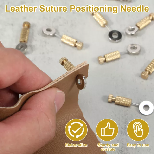 12Pcs Leather Suture Positioning Needles 12mm 18mm DIY Leathercraft SiuWT