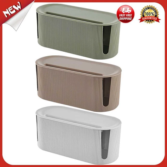 es Wire Storage Box Plastic Data Line Storage Container Charger Socket Organizer