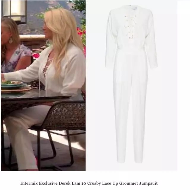 Derek Lam 10 Crosby Intermix  Long Sleeve Jumpsuit White