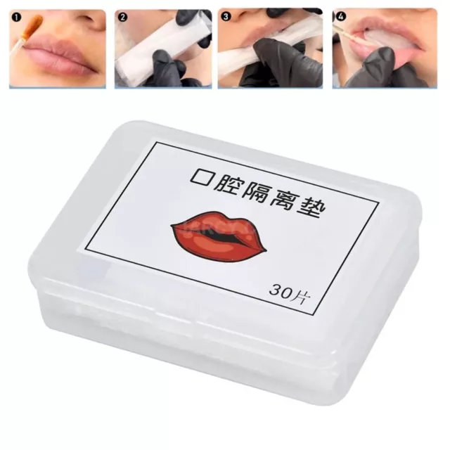 30pcs/box Prevent Tooth Staining Oral Isolation Pad Lips Cotton Pad  Tattoo