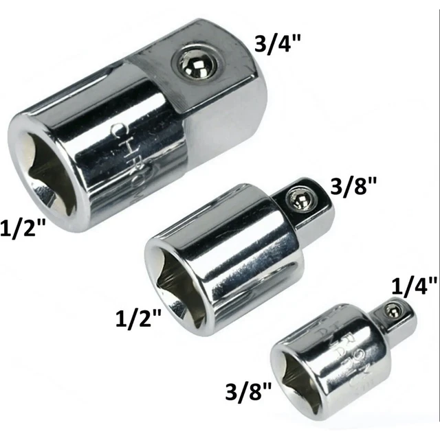 Adattatori Cricchetto Neilsen Set Di 4 Adattatori Per Chiavi A Cricchetto Neilsen - Converte Tra Drive 1/4", 3/8" E 1/2" Per Maggiore Versatilità Troncatrice Einhell - Foto 9