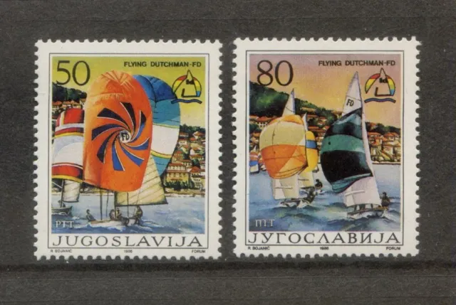 Yugoslavia 1986 MNH** European Sailing Championship*Flying Dutchman*Yachts 2v