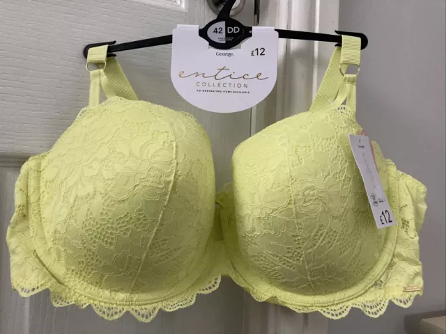 BNWT GEORGE Entice Collection White Bra Size 40 D £5.60 - PicClick UK