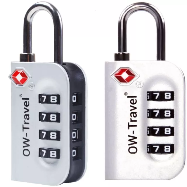 ✅TITAN 4 Dial TSA Padlock Number Code Combination Travel Lock Luggage Suitcases
