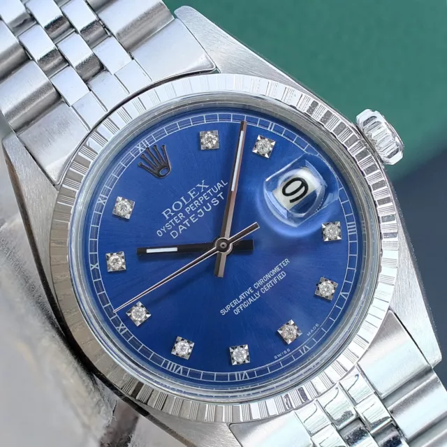 Rolex oyster outlet perpetual datejust blu