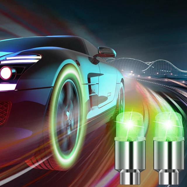 4x Car Auto Wheel Tire Tyre Air Valve Stem LED Light Caps Cover Accessories Kits