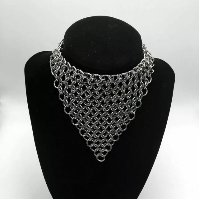 DGH® Chainmail Neck Lace Silver Perfektes und bestes mittelalterliches...