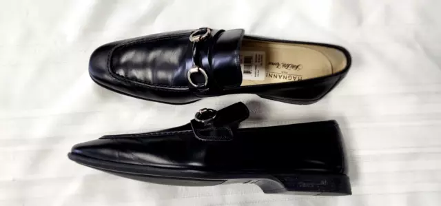 MAGNANNI SAKS FIFTH Avenue black leather dress shoes men's size 8 $30. ...