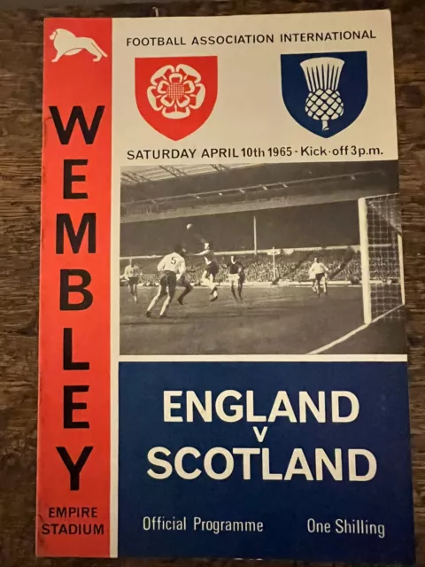 1965 JACK CHARLTON DEBUT England vs Scotland Programme Ticket & Song Sheet 2