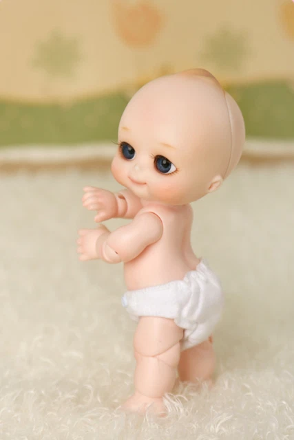 BJD 1 8 BABY doll NAPPY CHOO free eyes face make up B 83.95