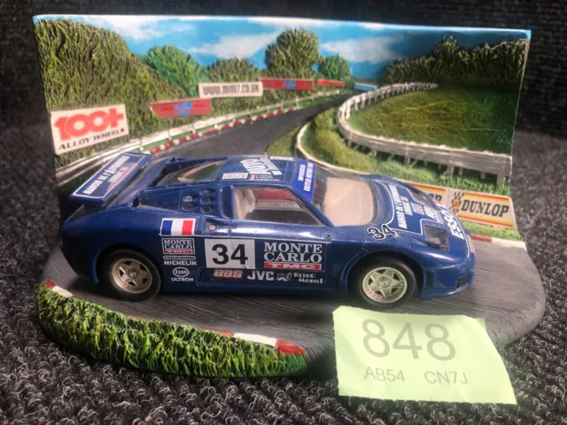Scalextric kompatibel SCX Bugatti EB 110 Le Mans blau #34 1:32 Slot Auto BT 848