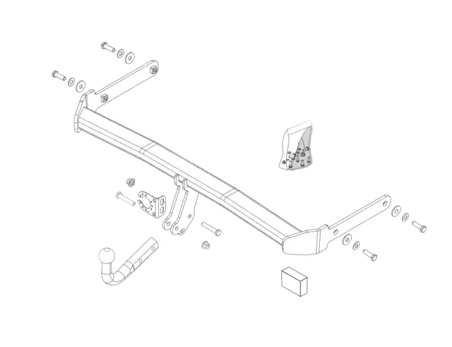 Brink Towbar for Volkswagen T-Roc 2017 Onwards - Fixed Swan Neck Tow Bar