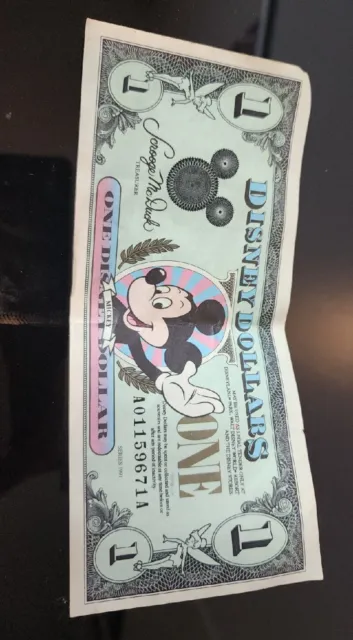 Vintage 1990 Walt Disney $1 Circulated Disney Dollar