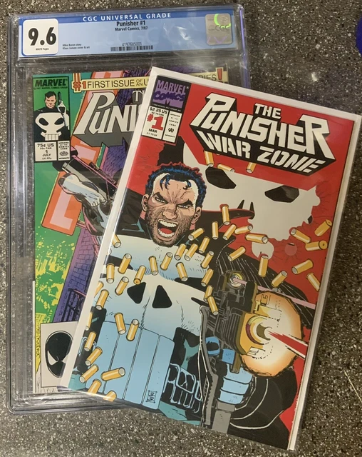 The Punisher #1 1987  CGC 9.6 AND Ungraded War Zone #1