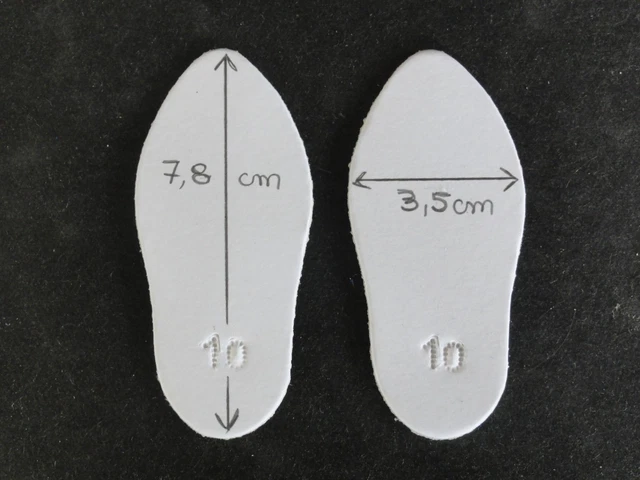 CHAUSSURES en CUIR JU12(10cm) pour POUPEE ANCIENNE DOLL SHOES-  G.BRAVOT -FRANCE 3