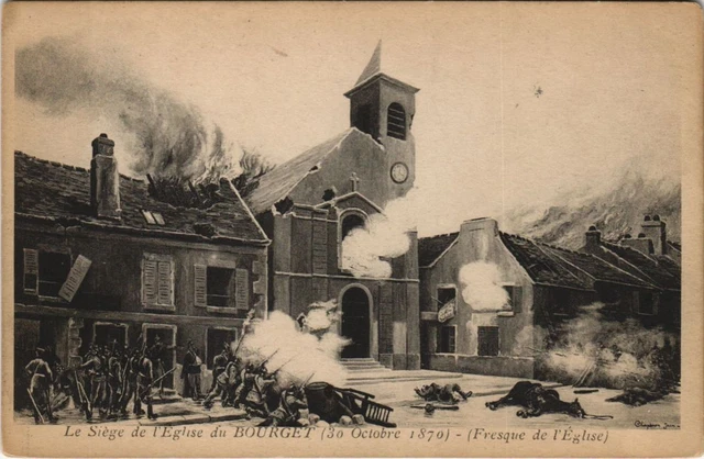 CPA LE BOURGET Eglise du Bourget GUERRE MILITAIRE 1870 (50179)
