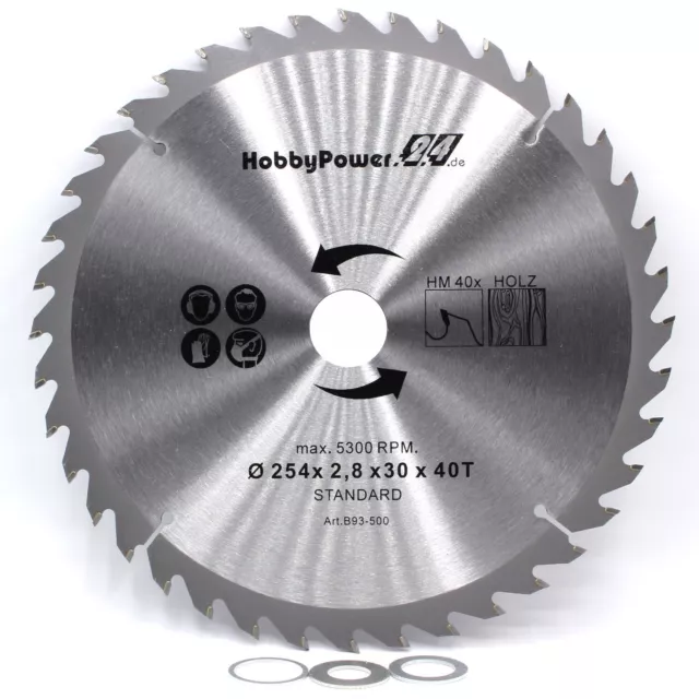 1x Hm Lama Sega Circolare Kapp Sega Circolare da Tavolo per Güde Ø 254x30mm 40T