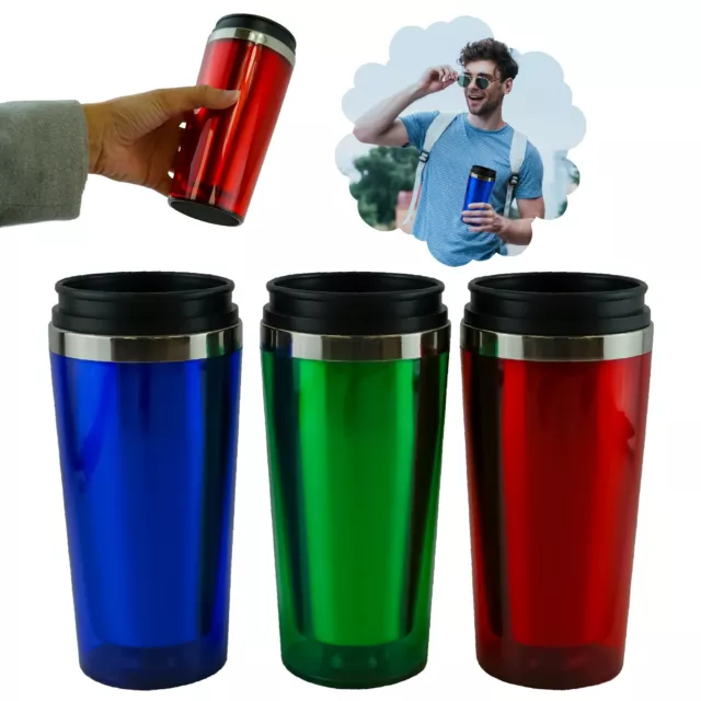 450ml Leakproof Insulated Coffee Tea Travel Mug Stainless Steel Tumbler with Lid