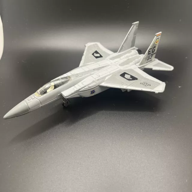 Vintage ERTL F-15 Die Cast Metal Eagle Fighter Jet Plane USAF 7" w/ Landing Gear