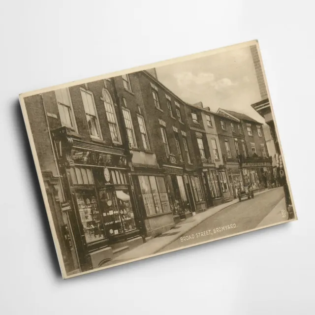 A3 PRINT - Vintage Herefordshire - Broad Street, Bromyard (b)