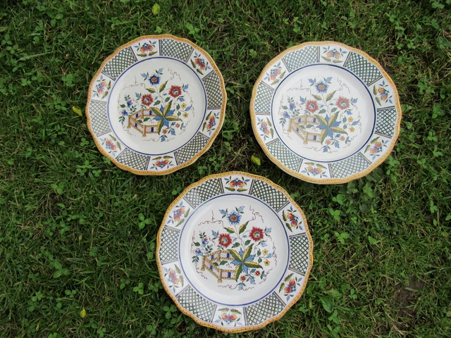 Set de 8 assiettes marrons Arcopal modèle volcan vintage