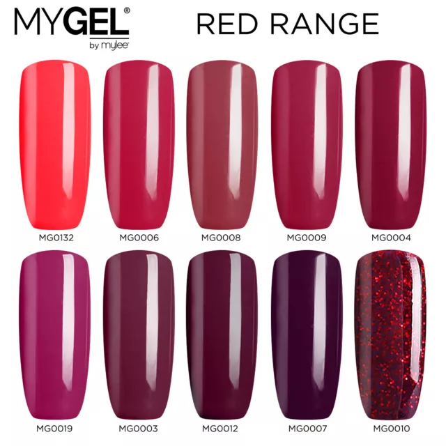 Mylee MYGEL Red Collection UV LED Soak-Off Gel Nail Polish Colour Manicure 10ml