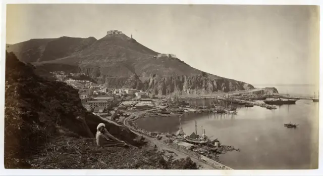 Algérie, Oran, le port Vintage albumen print Tirage albuminé  15x20  Circa