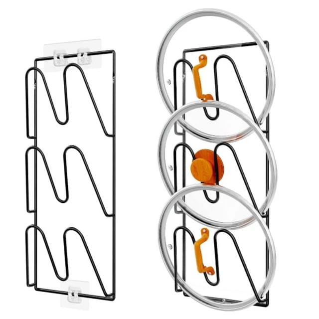 Topfdeckelhalter Mit Silikon-Pads - Platzsparender Deckelhalter Für Slow Cooker & Küche, Einfach Zu Montieren