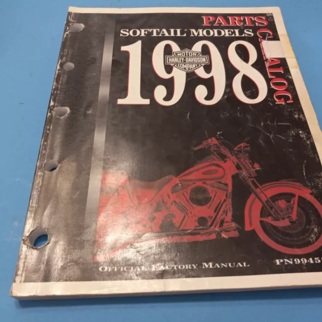 Harley Oem 1998 Softail Parts Catalog !!!! All Models