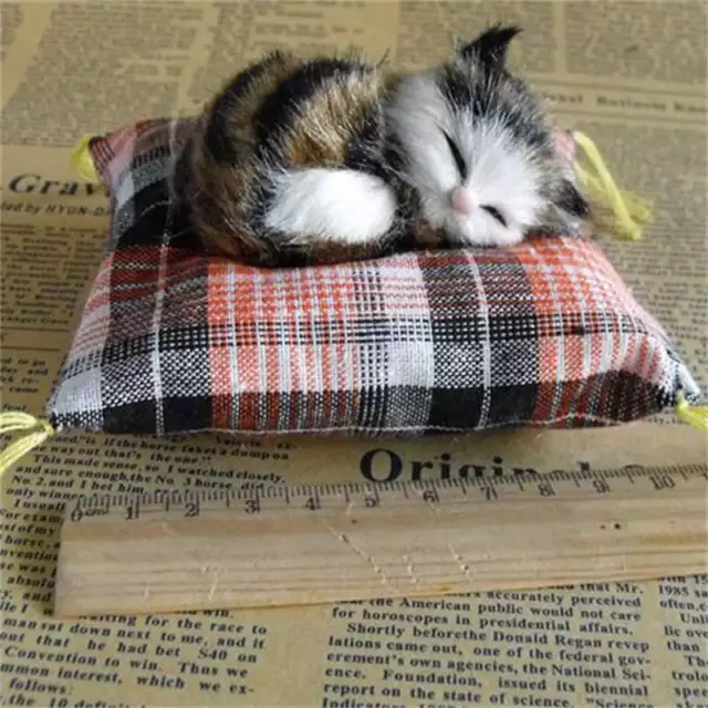 Artificial Animal Black Cat Nap Cat Artificial Cat Cushion Cat Cloth Mat Cat