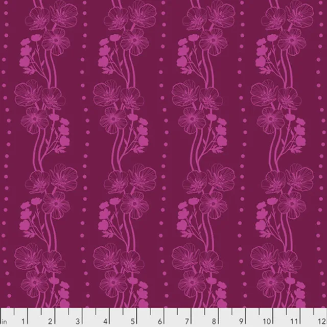 Anna Maria Horner PWAM009 Second Nature Buttercups Ruby Cotton Fabric By Yard