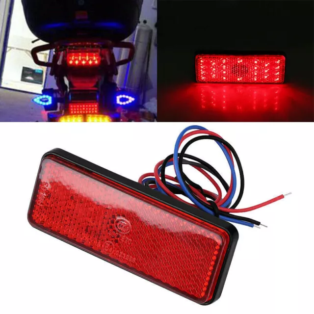 Rear Tail Running Brake LED Stop Lamp Car Motorbike Motorcycle Reflector Light