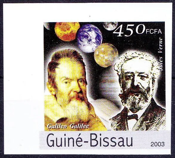 Guinea Bissau 2003 Estampillada sin montar o nunca montada Imperf, Galileo, padre de la física moderna, la astronomía