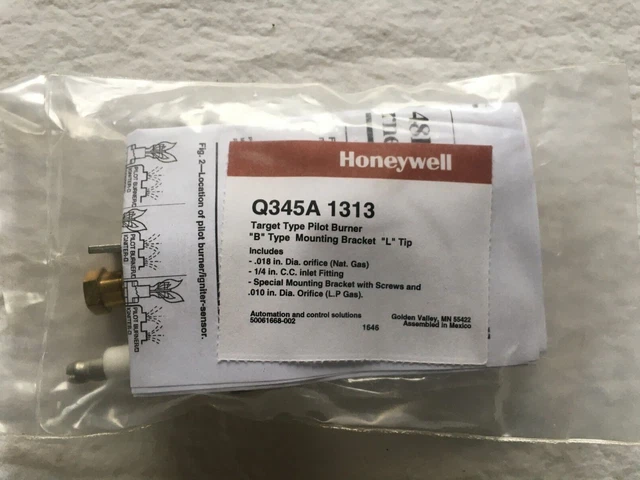 HONEYWELL Target Type B PILOT BURNER/MOUNTING BRACKET "L" TIP Q345A 1313