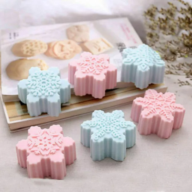 Snowflake Silicone Mold Soap Ice Tray Cake Chocolate Mould Part Craft Party Deco