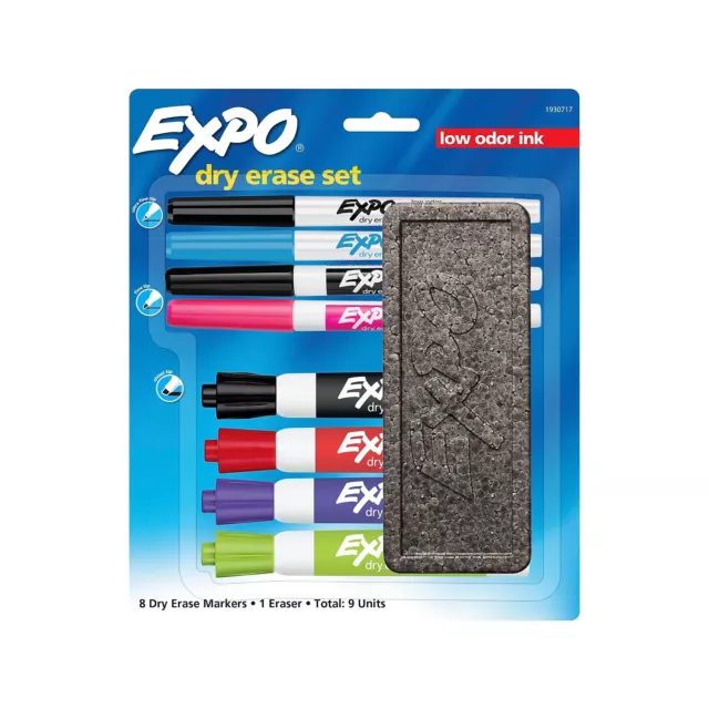 Expo Dry Erase Markers Assorted Tips Assorted Colors 8/Pack(1930717)