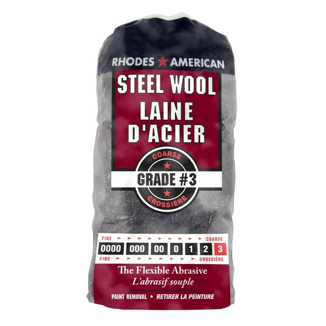 Steel Wool Pads - Coarse #3, 12 Pack