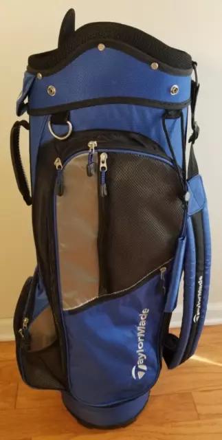 Taylormade Golf Bag 6 Way Divide Rain Cover Blue Black Silver Taylormade Golf Bag 6 Way Divide Rain Cover Blue Black Silver