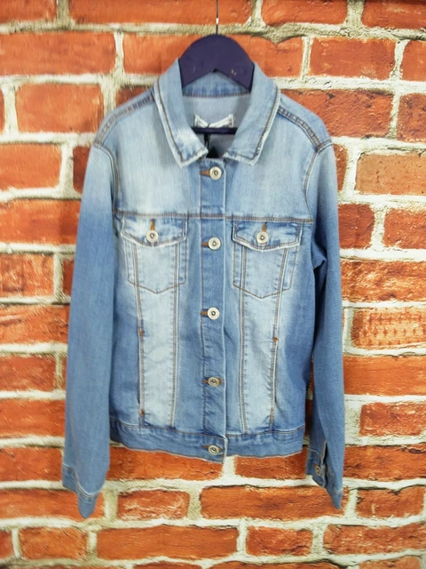 Bnwt Girls Coat Age 9-10 Years Zara Denim Jean Jacket Button Up Blue Shirt 140Cm