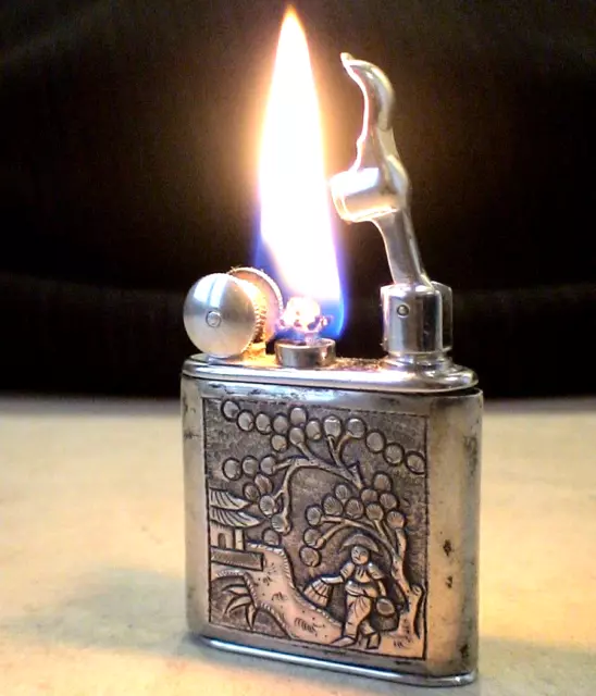 Briquet ancien ** MYON 201 IndoChine ** Vintage fuel Lighter Feuerzeug Accendino