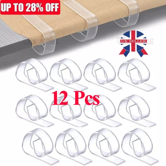 12 x Table Cloth Clips Holder Clear Durable Tablecloth Cover Plastic Clip Grips