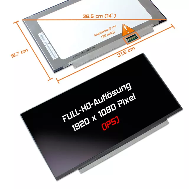14,0" LED Display matt passend für Dell Latitude 3410 IPS Full-HD 1920x1080
