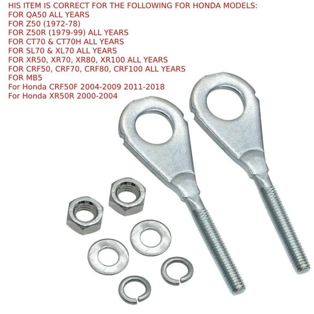 2 Pcs FOR HONDA Z50R/XR50/XR80/XR70/XR100/CRF50/CRF80/CRF100 AXLE CHAIN ADJUSTER