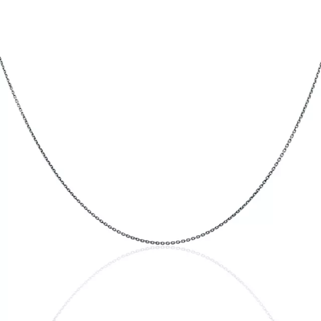 Collana catena rolo' mm 1,2 in argento 925 bianco cm 45